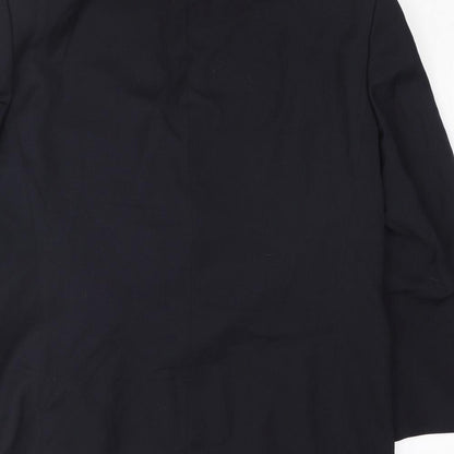 Van Kollem Mens Blue Polyester Jacket Suit Jacket Size 44 Regular