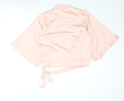 Womens UK Size M H&M Pink Kimono Blouse