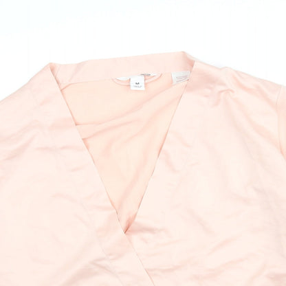 Womens UK Size M H&M Pink Kimono Blouse