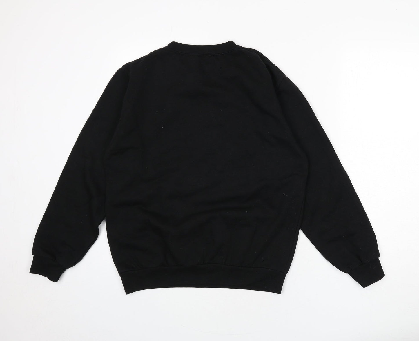 Mens UK Size M Stars & Stripes Black Pullover Sweatshirt