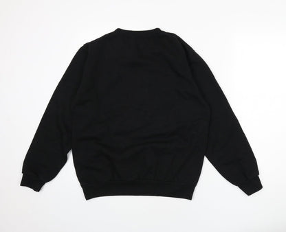 Mens UK Size M Stars & Stripes Black Pullover Sweatshirt