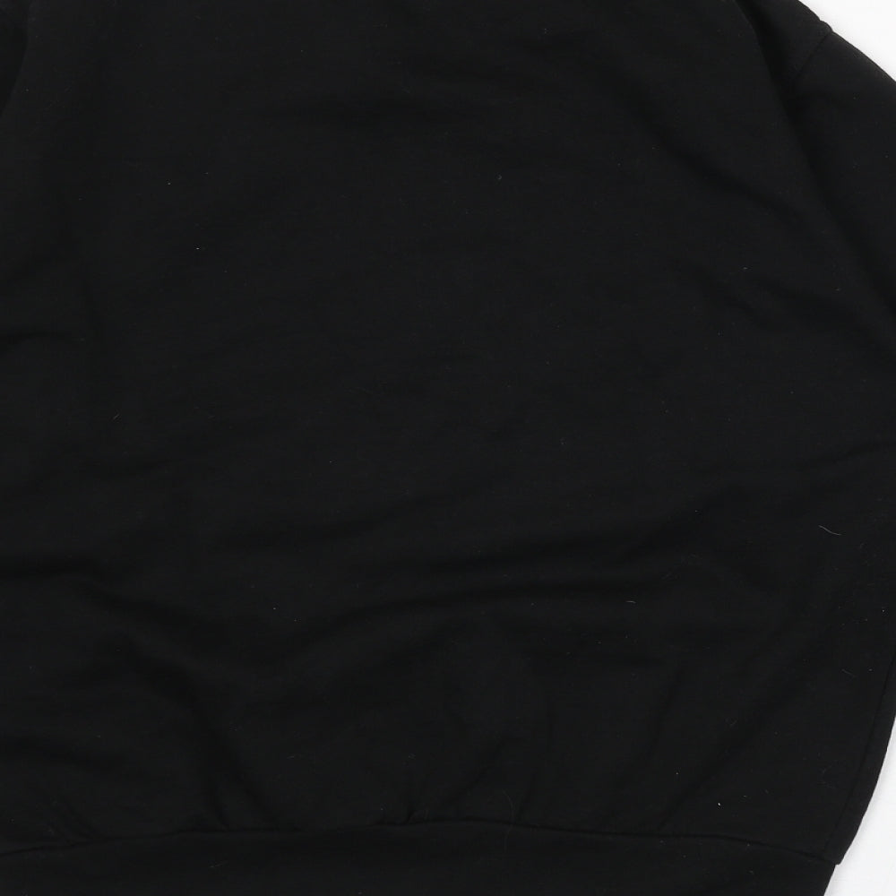 Mens UK Size M Stars & Stripes Black Pullover Sweatshirt