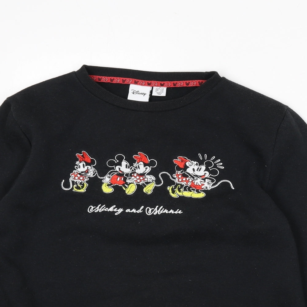 Womens UK Size 6 Disney Black Pullover Sweatshirt