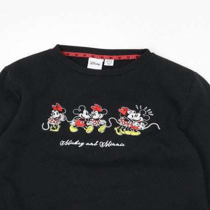 Womens UK Size 6 Disney Black Pullover Sweatshirt