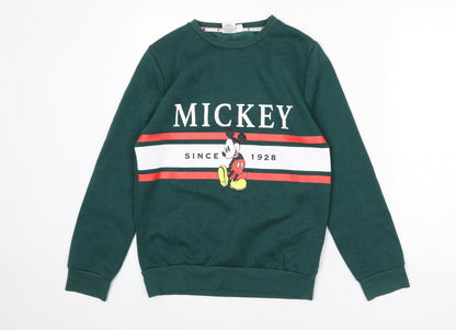Womens UK Size 6 Disney Green Pullover Sweatshirt