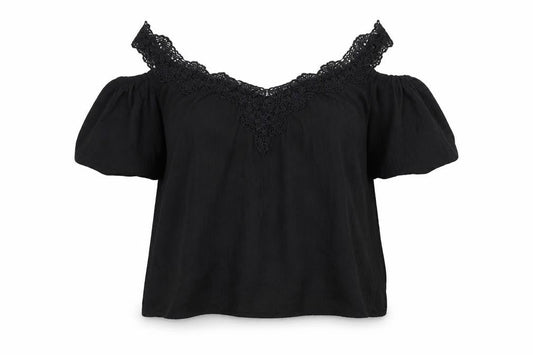 Womens UK Size 14 Julipa Black Basic Blouse