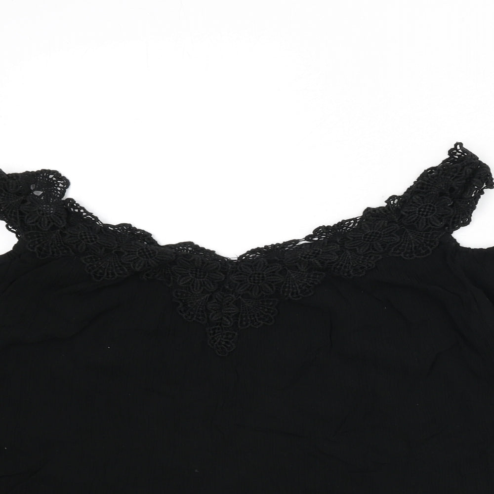 Womens UK Size 14 Julipa Black Basic Blouse