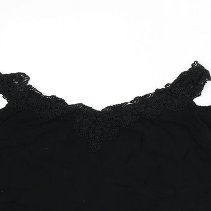 Womens UK Size 14 Julipa Black Basic Blouse