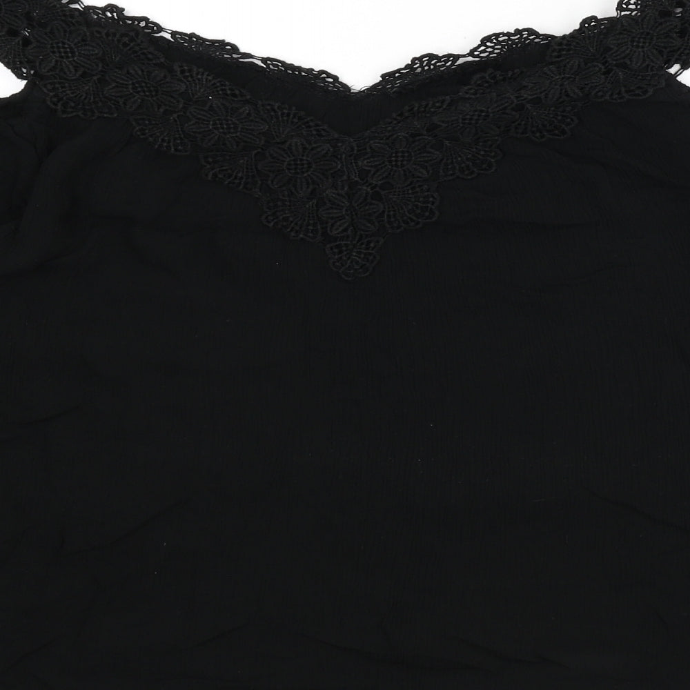 Womens UK Size 14 Julipa Black Basic Blouse