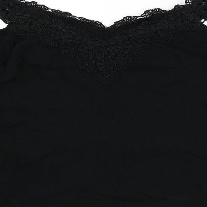 Womens UK Size 14 Julipa Black Basic Blouse