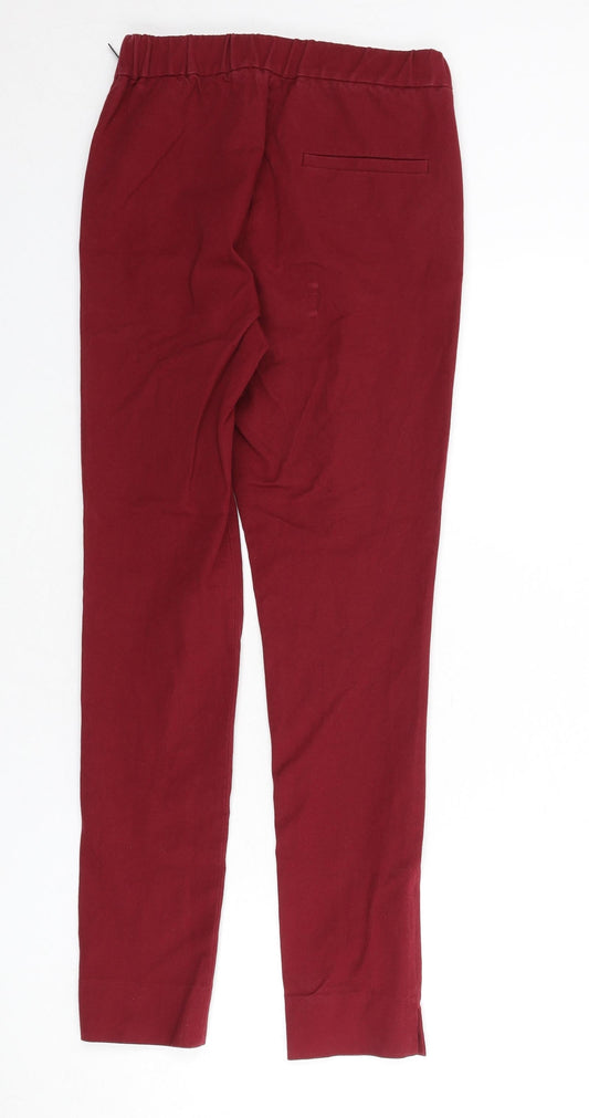 French Connection Womens Red Cotton Skinny Jeans Size 10 L26 in Regular Zip