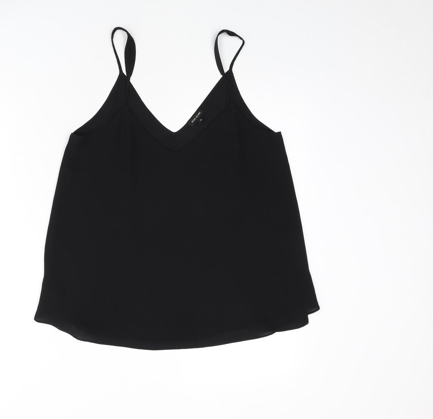 Womens UK Size 10 River Island Black Camisole Tank