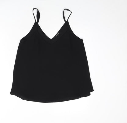 Womens UK Size 10 River Island Black Camisole Tank