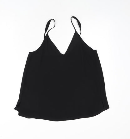 Womens UK Size 10 River Island Black Camisole Tank
