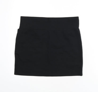 Marks and Spencer Womens Black Cotton Bandage Skirt Size 12