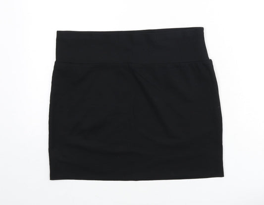 Marks and Spencer Womens Black Cotton Bandage Skirt Size 12