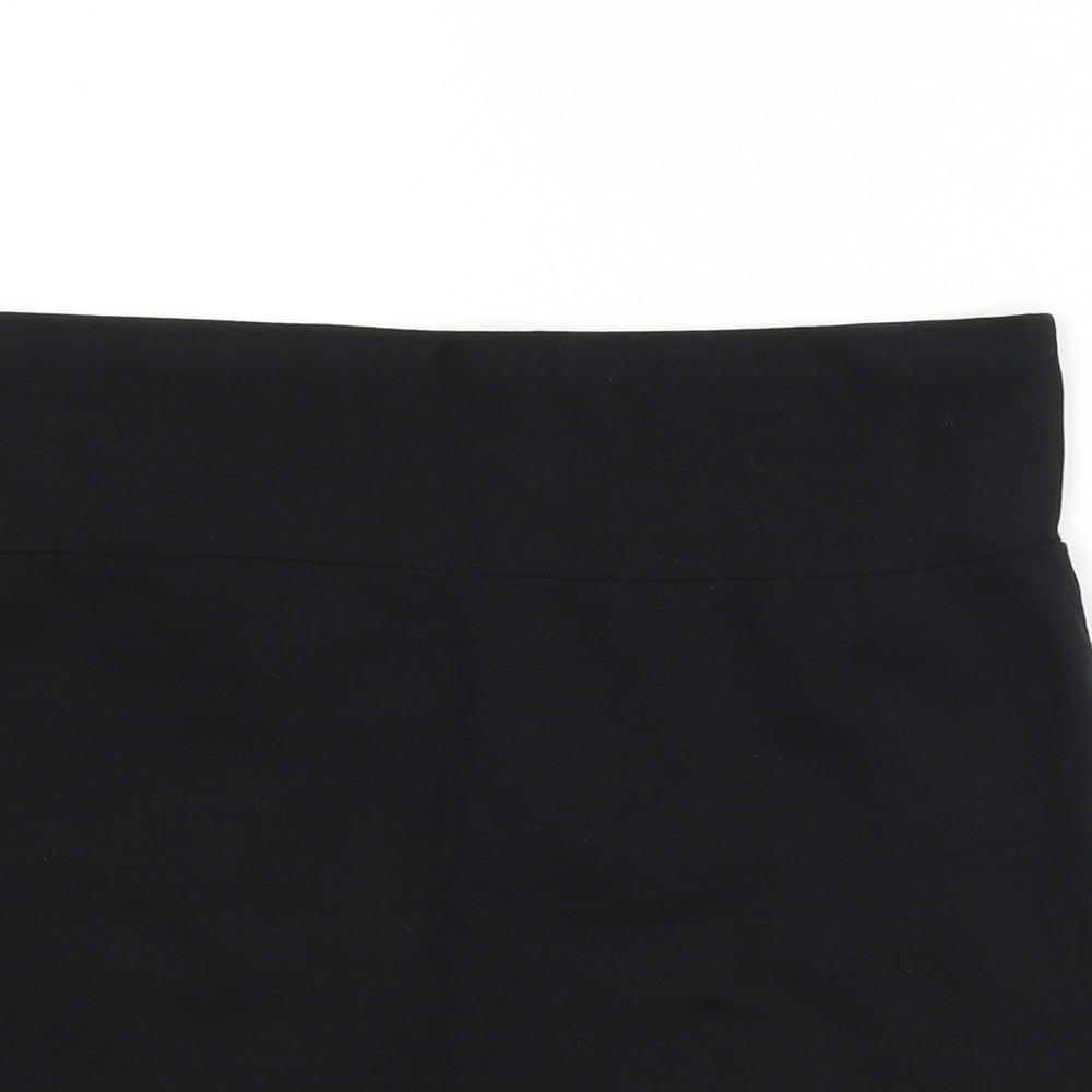 Marks and Spencer Womens Black Cotton Bandage Skirt Size 12
