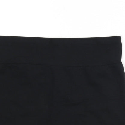 Marks and Spencer Womens Black Cotton Bandage Skirt Size 12