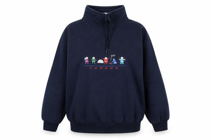Cityscapes Womens Blue Polyester Pullover Sweatshirt Size M Zip