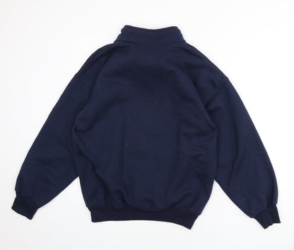 Cityscapes Womens Blue Polyester Pullover Sweatshirt Size M Zip