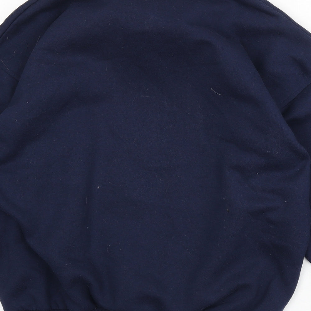 Cityscapes Womens Blue Polyester Pullover Sweatshirt Size M Zip