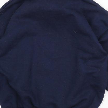 Cityscapes Womens Blue Polyester Pullover Sweatshirt Size M Zip