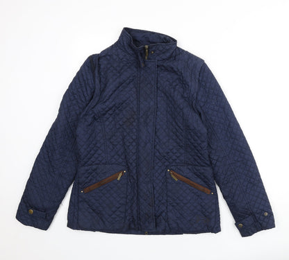 Womens UK Size S Horseware Blue Quilted Coat