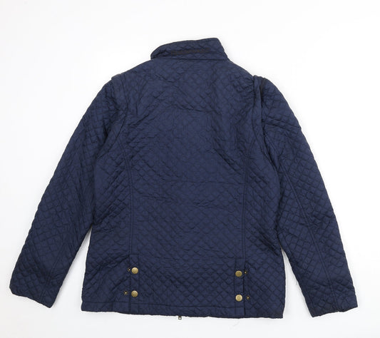 Womens UK Size S Horseware Blue Quilted Coat