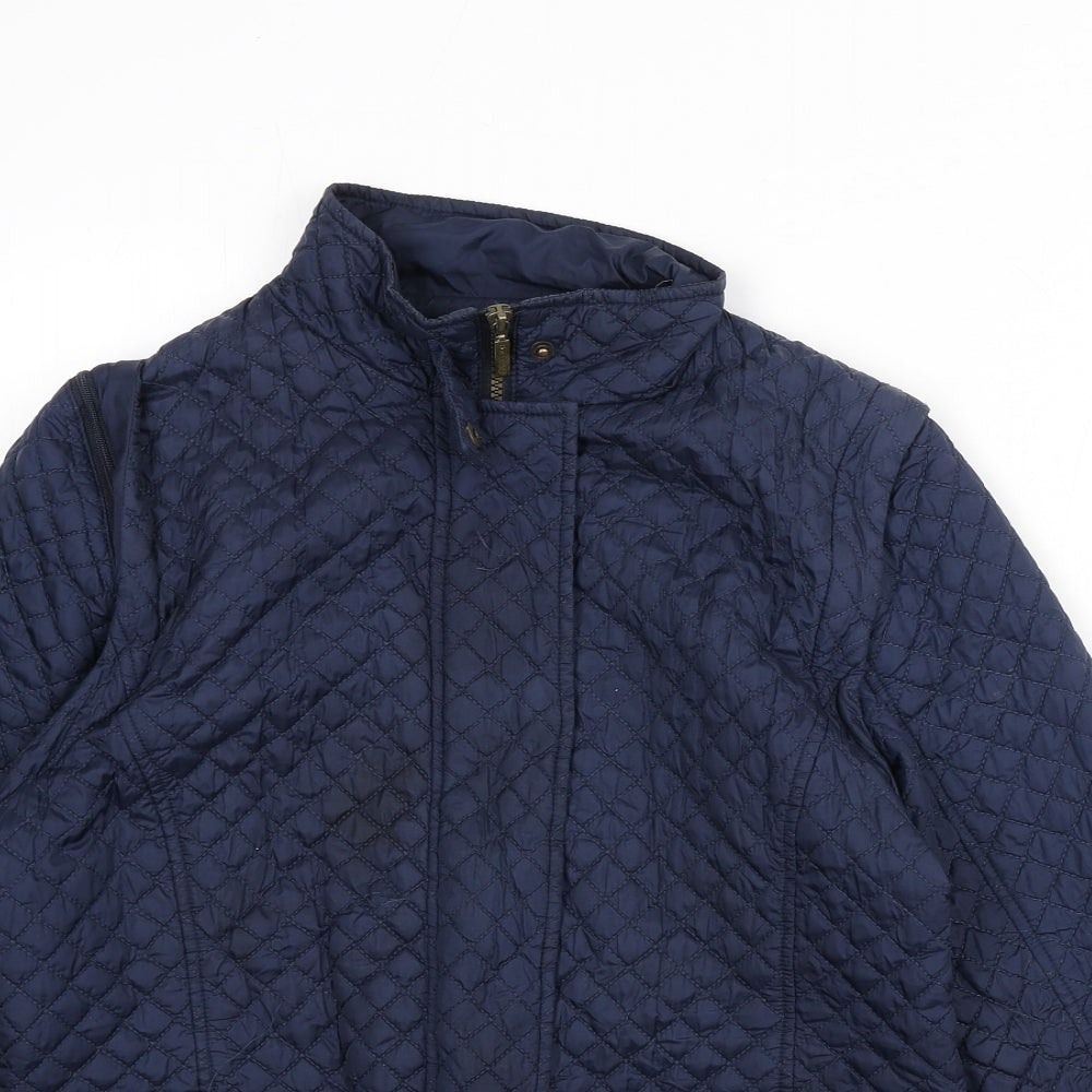 Womens UK Size S Horseware Blue Quilted Coat