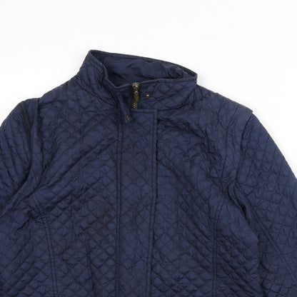 Womens UK Size S Horseware Blue Quilted Coat