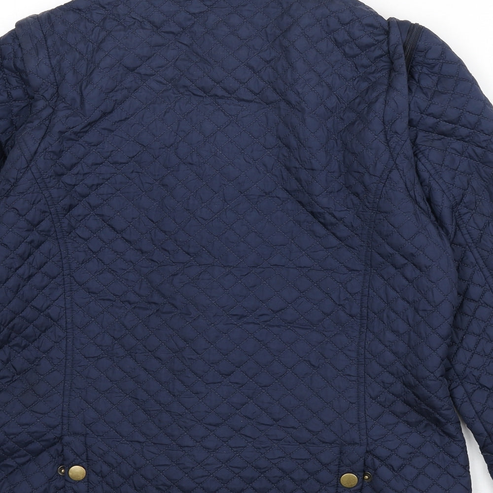 Womens UK Size S Horseware Blue Quilted Coat