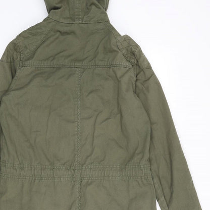 RESERVED Womens Green Parka Coat Size 6 Zip