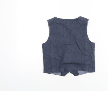 Autograph Boys Blue Jacket Waistcoat Size 4-5 Years Button