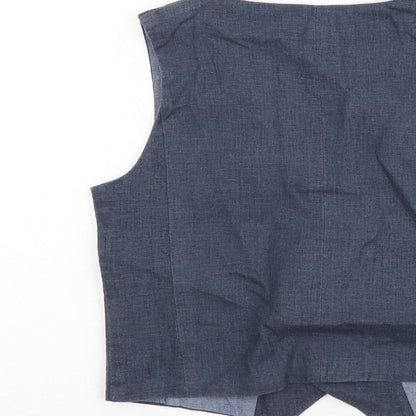 Autograph Boys Blue Jacket Waistcoat Size 4-5 Years Button