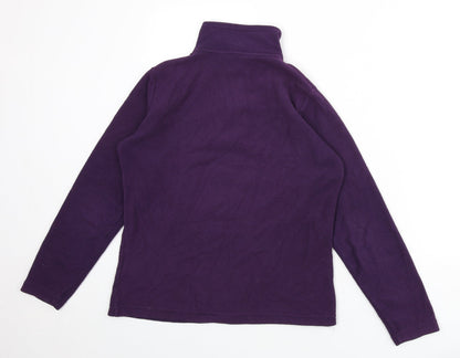 Freedom Trail Womens Purple Polyester Pullover Sweatshirt Size 10 Zip