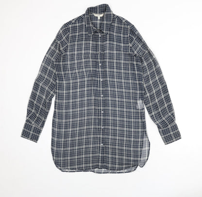 Womens UK Size 6 NEXT Blue Basic Button-Up