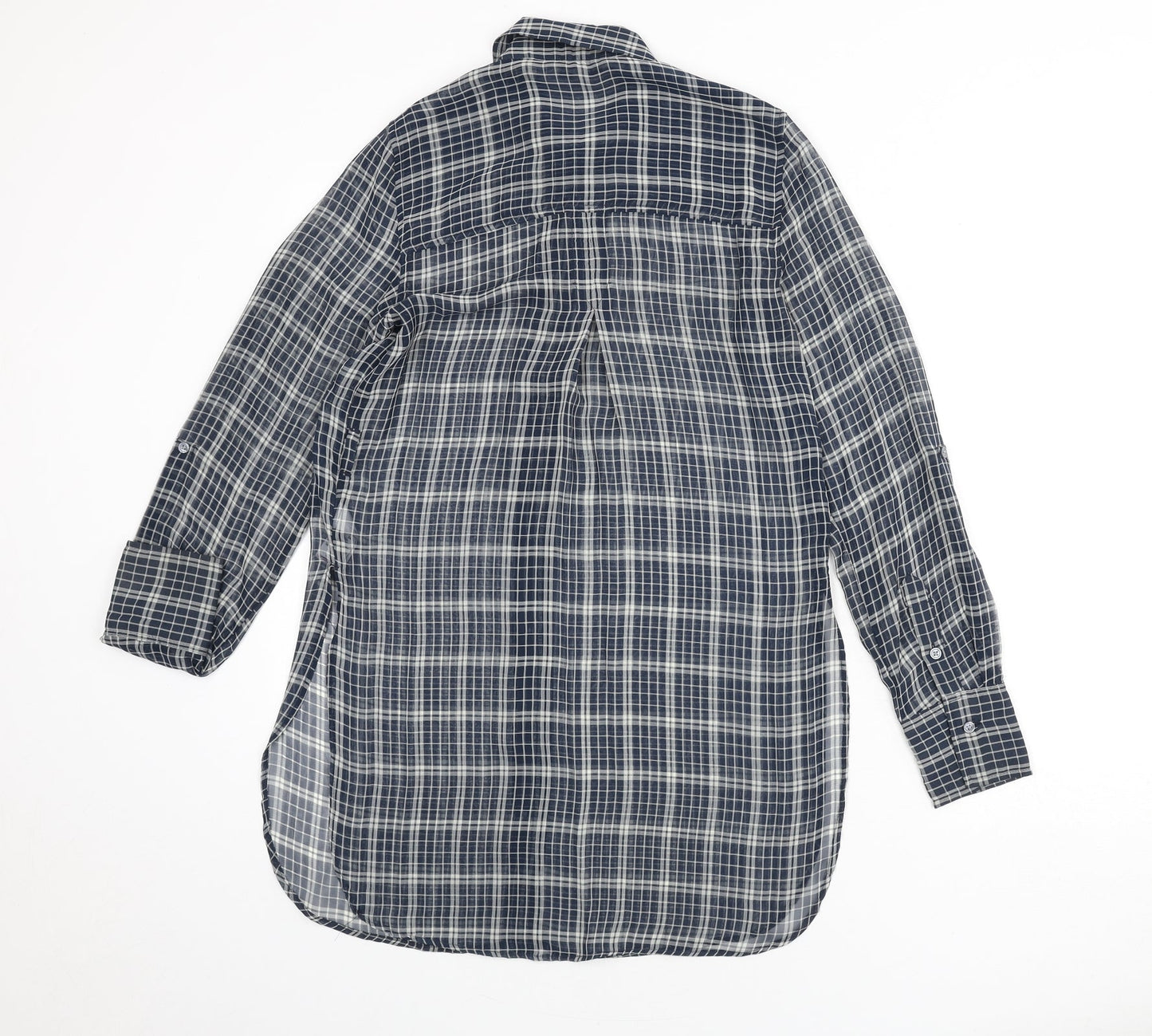 Womens UK Size 6 NEXT Blue Basic Button-Up