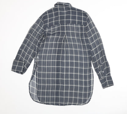 Womens UK Size 6 NEXT Blue Basic Button-Up