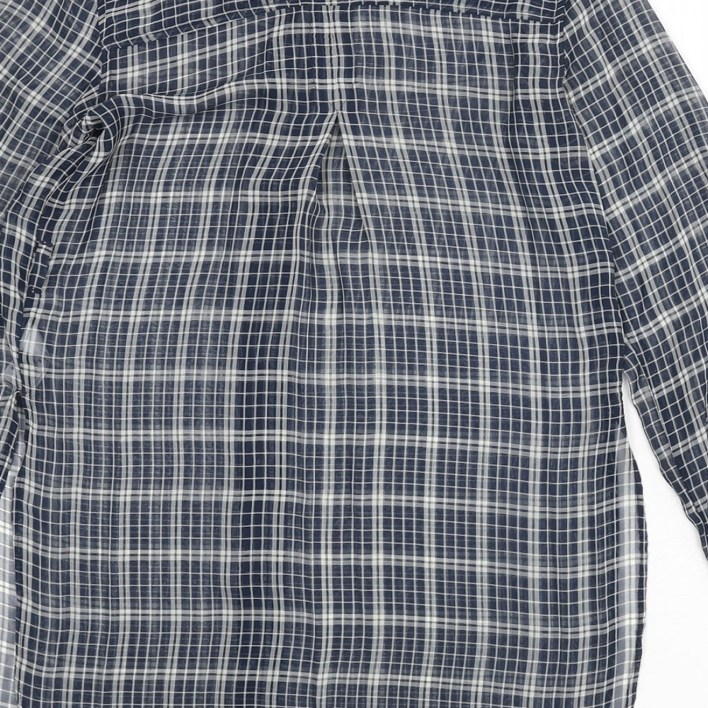 Womens UK Size 6 NEXT Blue Basic Button-Up