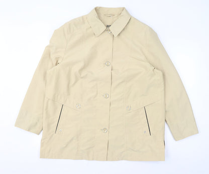 Barbara Labeck Womens Yellow Jacket Size 18 Button