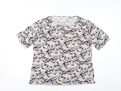Womens UK Size 12 Slimma Multicoloured Basic T-Shirt