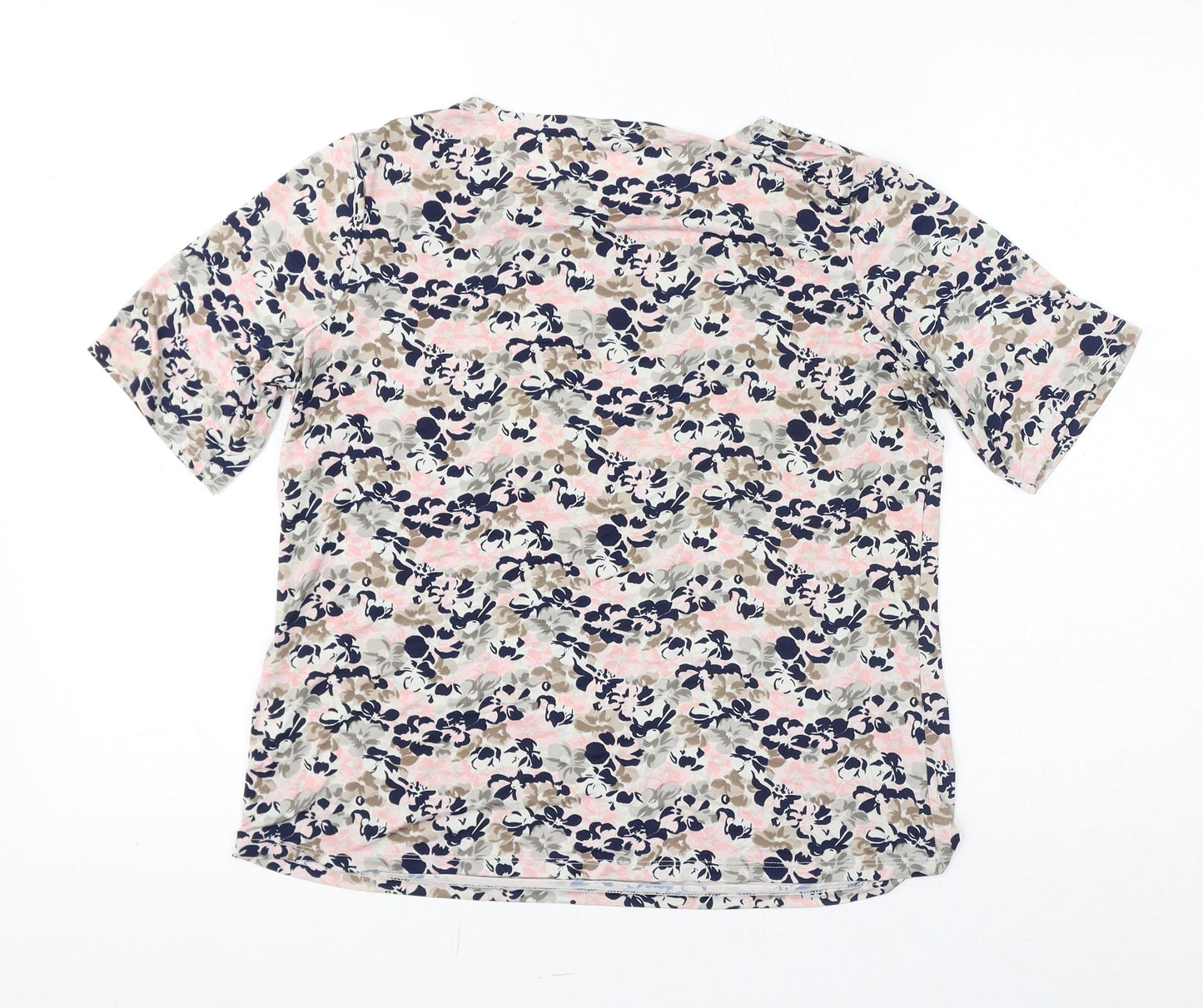 Womens UK Size 12 Slimma Multicoloured Basic T-Shirt