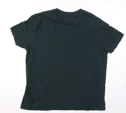 Burton Womens Green Cotton Basic T-Shirt Size L Crew Neck