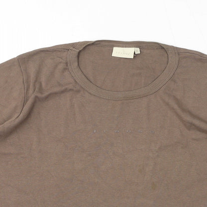 Womens UK Size XL Fransa Brown Basic T-Shirt