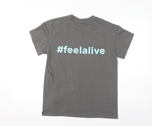 Womens UK Size S Gildan Grey Basic T-Shirt