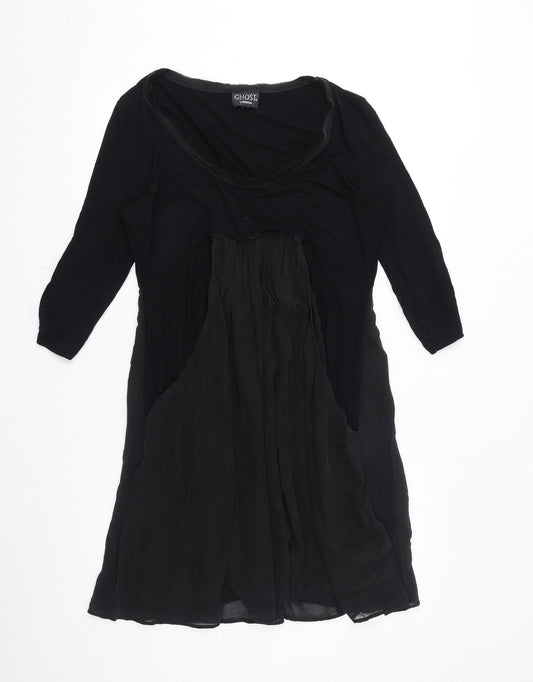 Ghost Womens Black Viscose Mini Size L Round Neck Pullover
