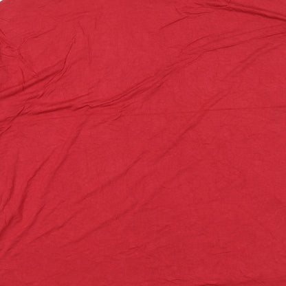 Womens UK Size 16 Capsule Red Basic T-Shirt