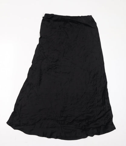 Marks and Spencer Womens Black Viscose A-Line Skirt Size 8