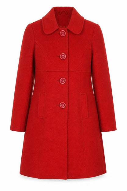 Womens UK Size 8 Dorothy Perkins Red Overcoat