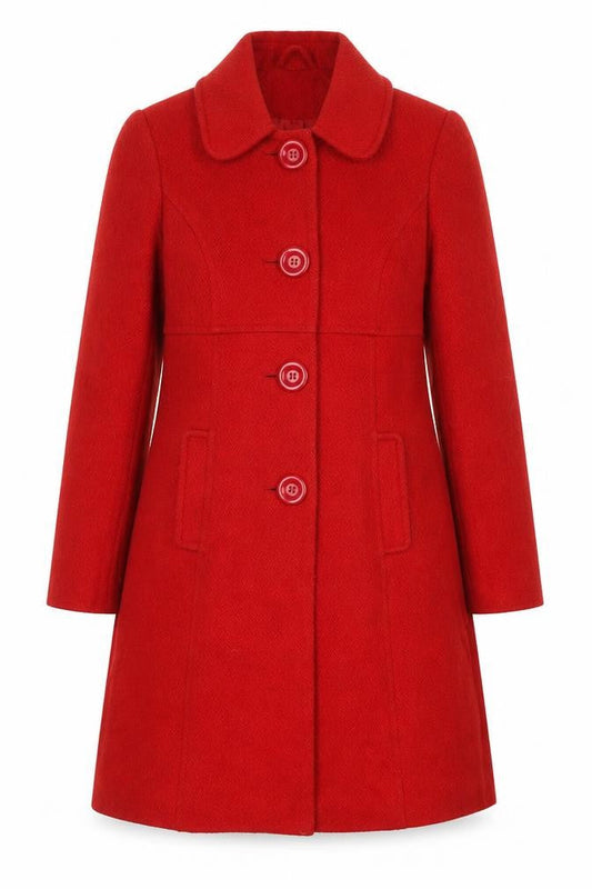 Womens UK Size 8 Dorothy Perkins Red Overcoat